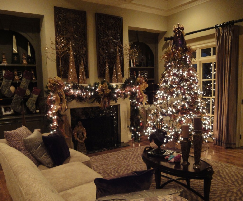 Beautiful tree in a formal living room